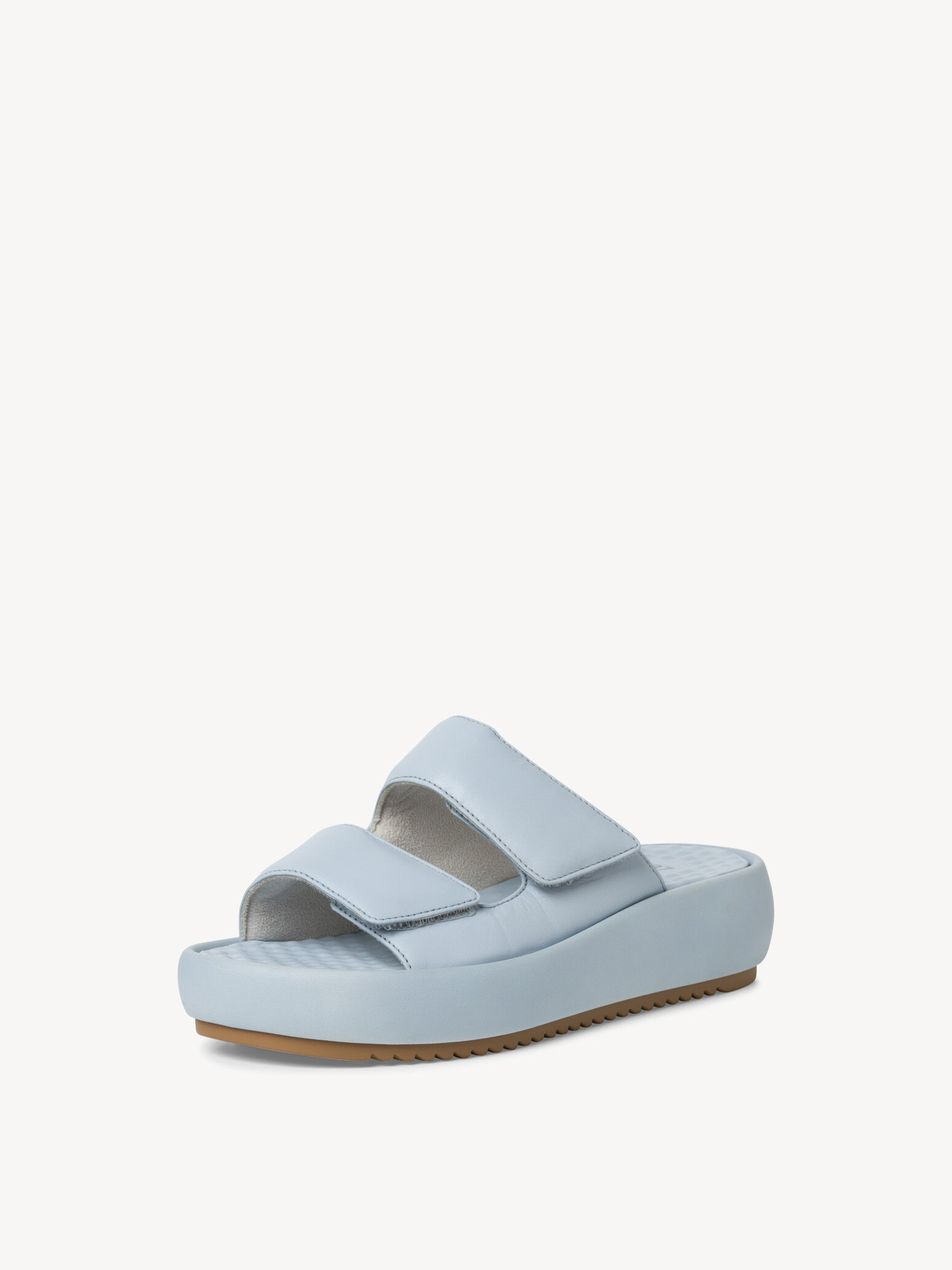 Mule en cuir - bleu