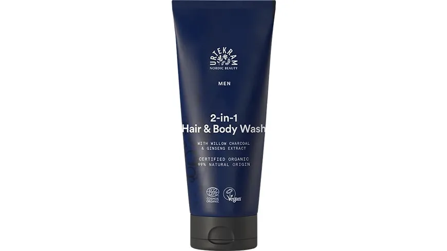 URTEKRAM Men 2-in1 Pflegedusche für Haar & Körper 200 ml