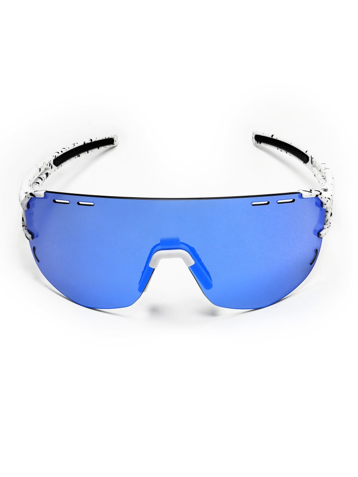 YEAZ SUNGLOW Sport-Sonnenbrille weiß/blau in weiß / blau günstig kaufen onesize