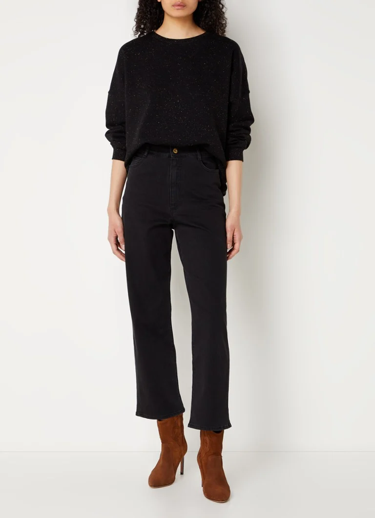 Maglione oversize Sessùn Chebbi in misto lino con motivo chiné