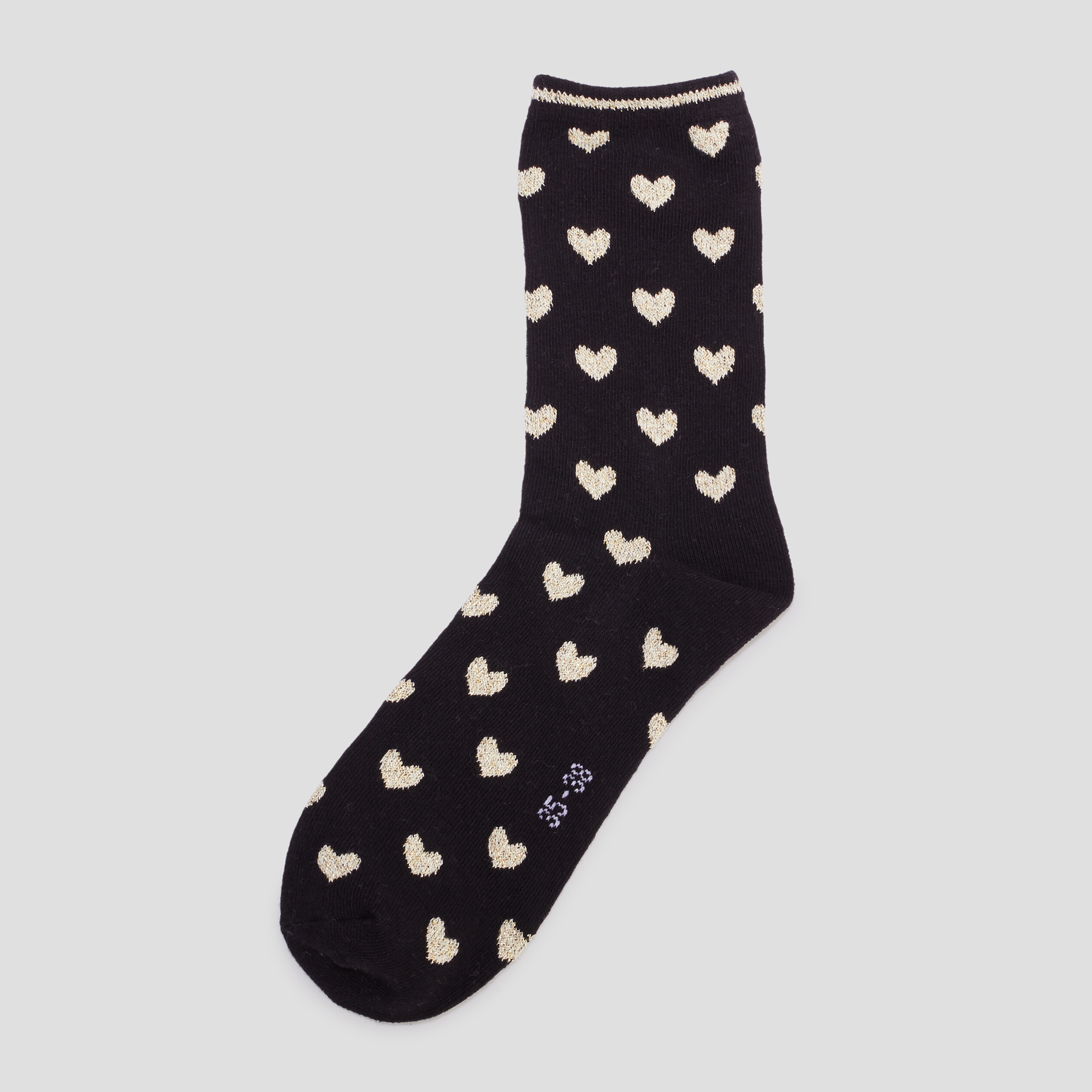 Lot 5 paires chaussettes fils métallisés noir femme | La Halle