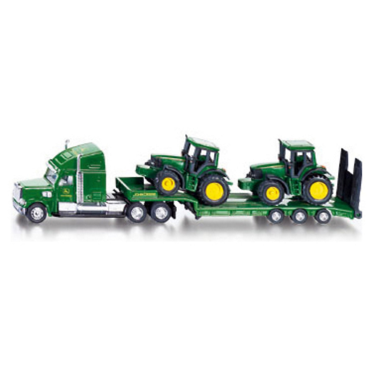 SIKU 1837 Tieflader mit 2 John Deere Traktoren  1:87