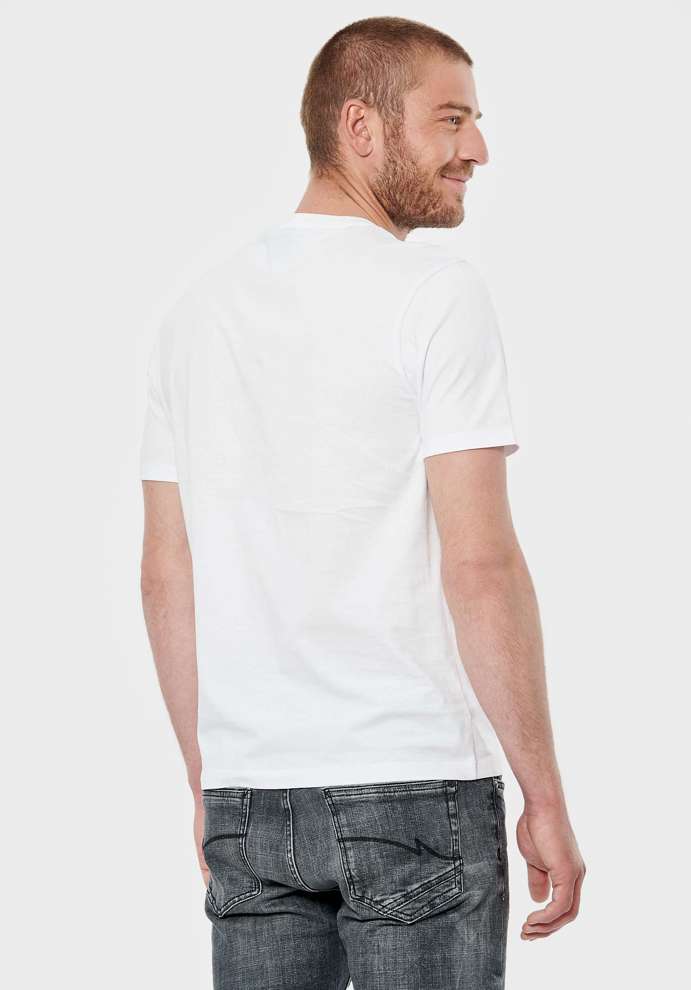 RAZI   T-shirt blanc homme 100% coton