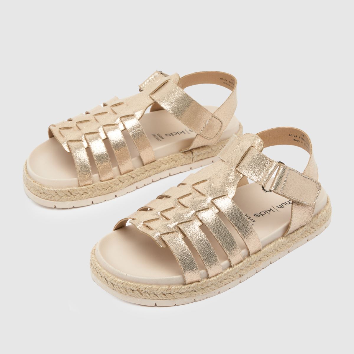Schuh guldfärgade Tula Fisherman flickor juniorsandaler