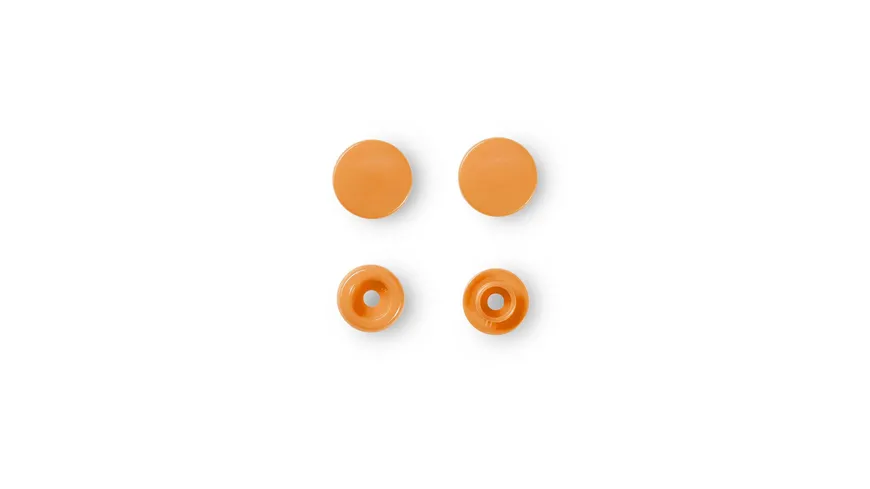 Prym nähfreie Druckknöpfe Color Snaps rund 12,4 mm orange