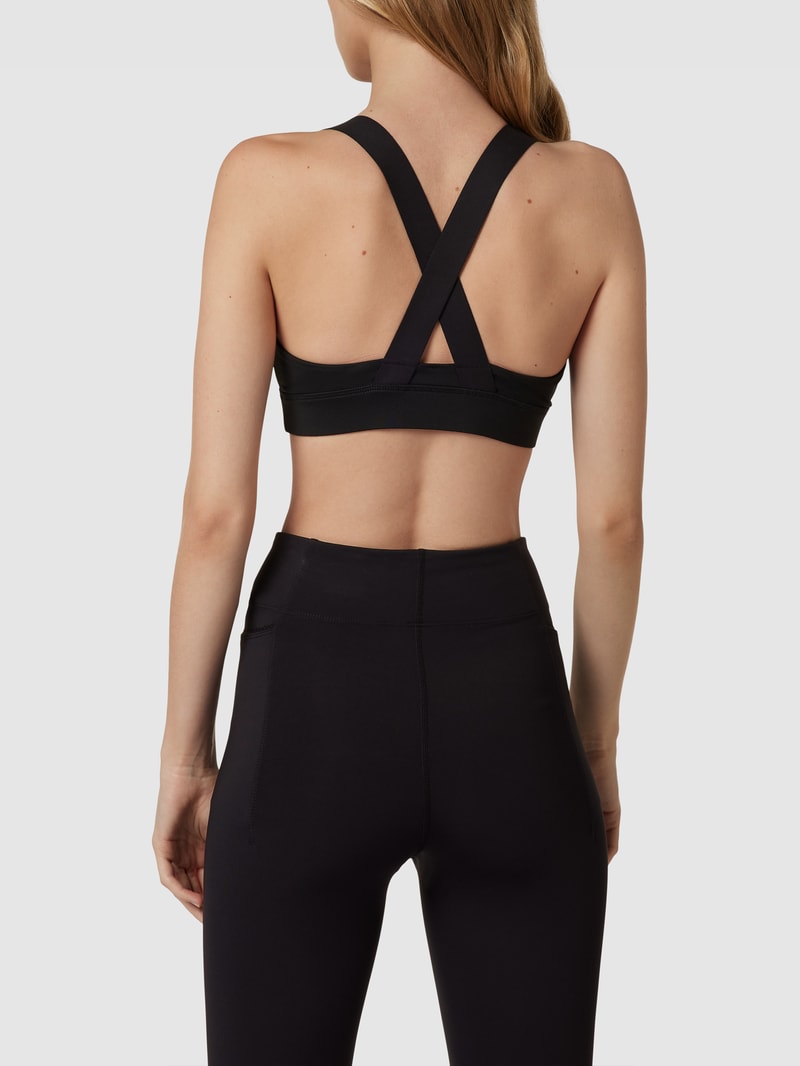 Bustier mit Label-Print in schwarz