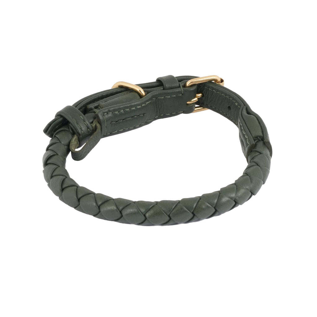 William Walker Hundehalsbänder William Walker Hundehalsband Twisted Dark Moss XS