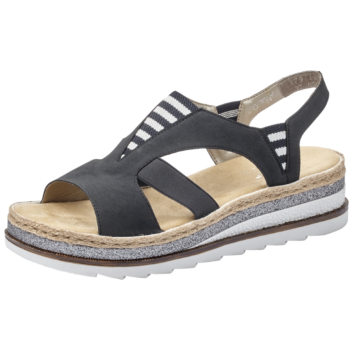 Rieker V79Y7 Keilsandale blau