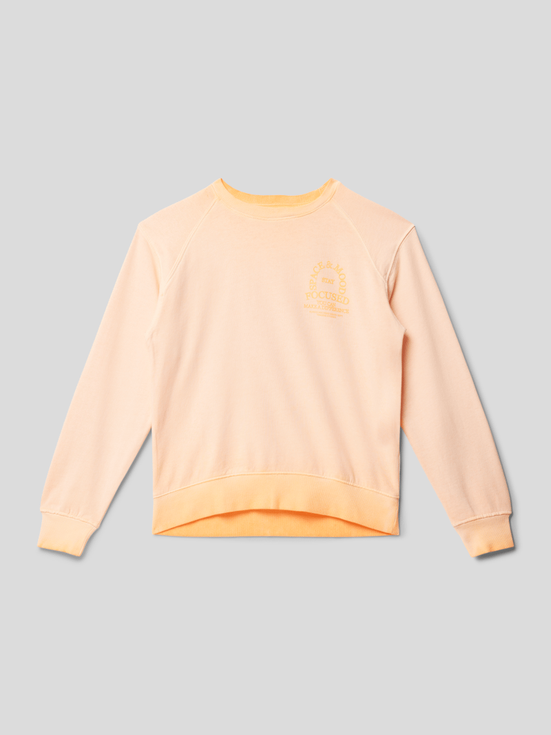 Sweatshirt mit Label-Print Modell 'NOY' in orange