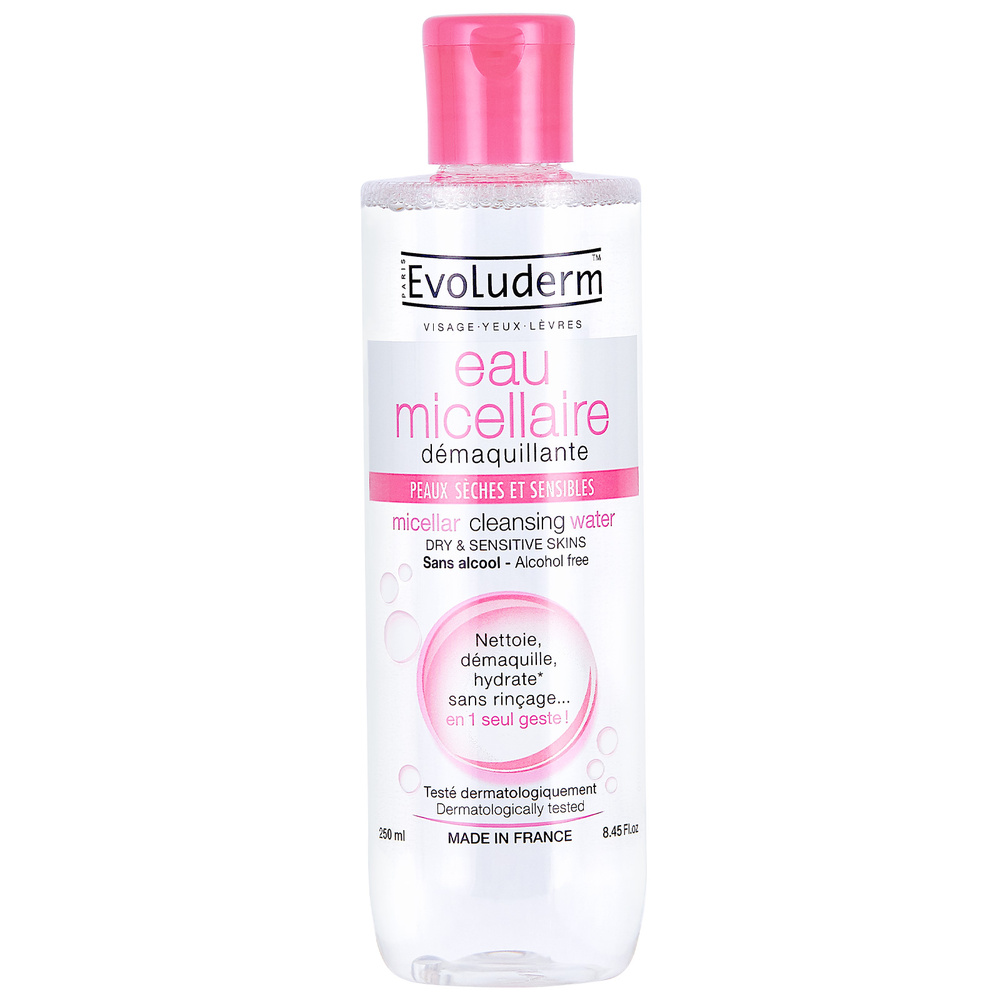 evoluderm Eau micellaire Eau Micellaire Démaquillante Peaux Sèches et Sensibles - 250 ml