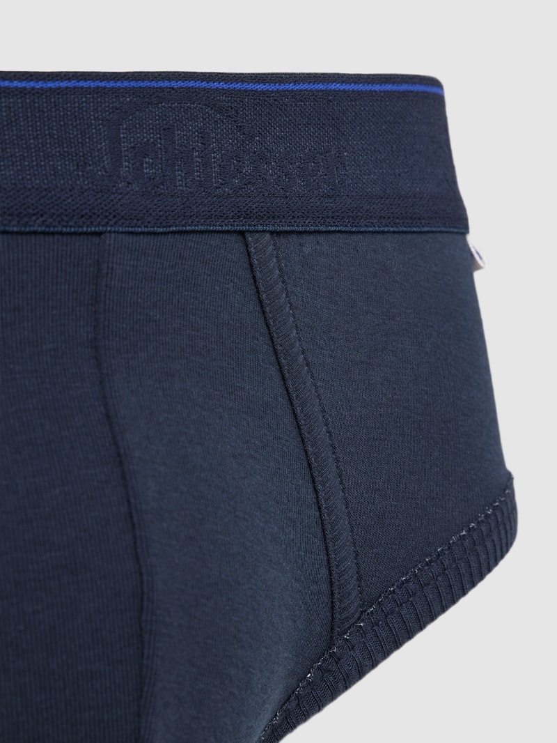 Slip mit elastischem Logo-Bund Modell 'Ludwig' in dunkelblau