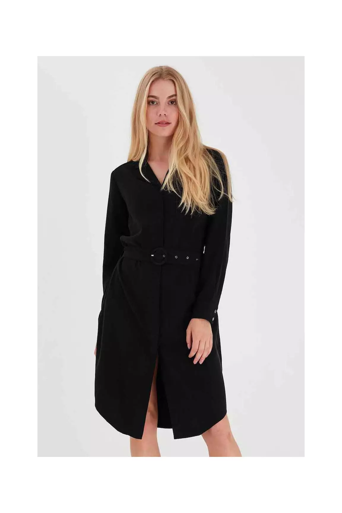 Fransa Robes Mi Longues Femme couleur noir