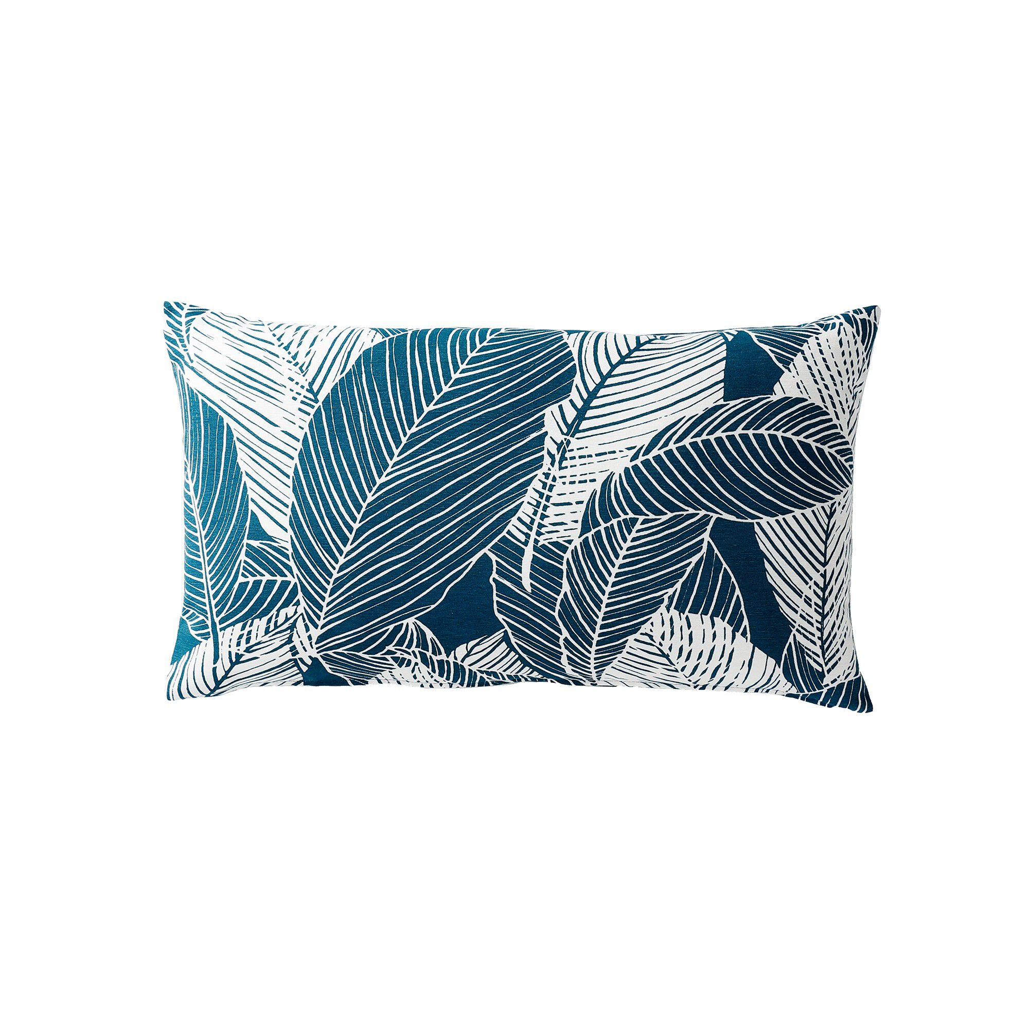 Housse de coussin carrée imprimé feuillage