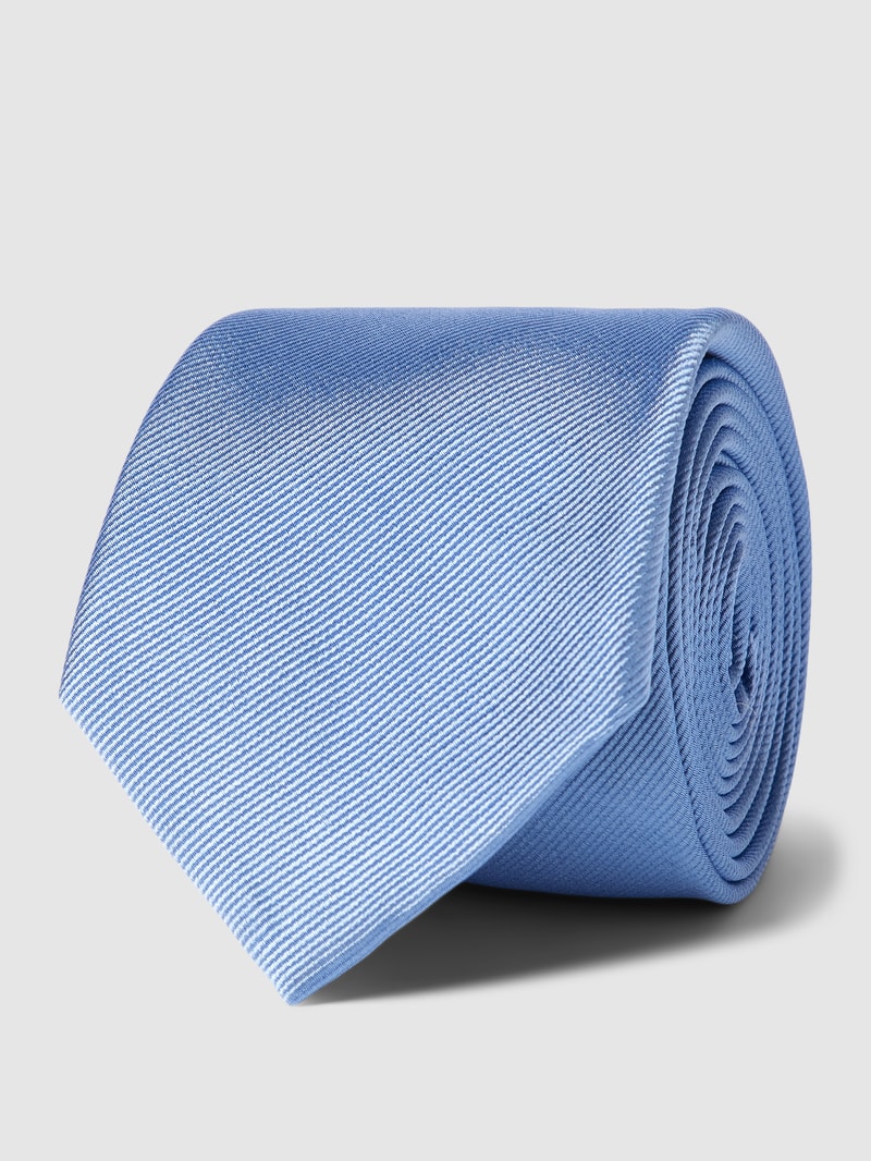 Krawatte aus Seide (7 cm) Modell 'RIB SOLID' in bleu
