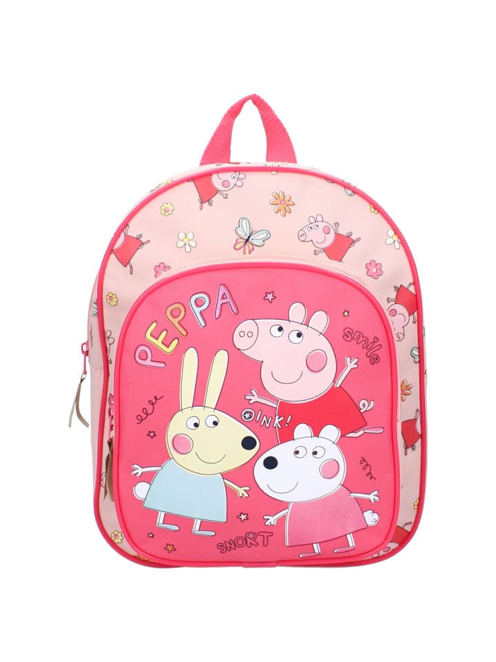 Peppa Pig Peppa Pig Kinder-Rucksack – Blumen & Schmetterlinge Schultasche in Rosa günstig kaufen 30 cm