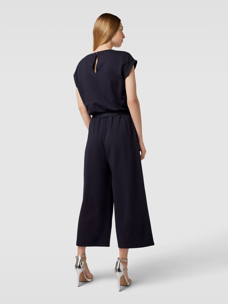 Jumpsuit mit Gürtel in marineblau