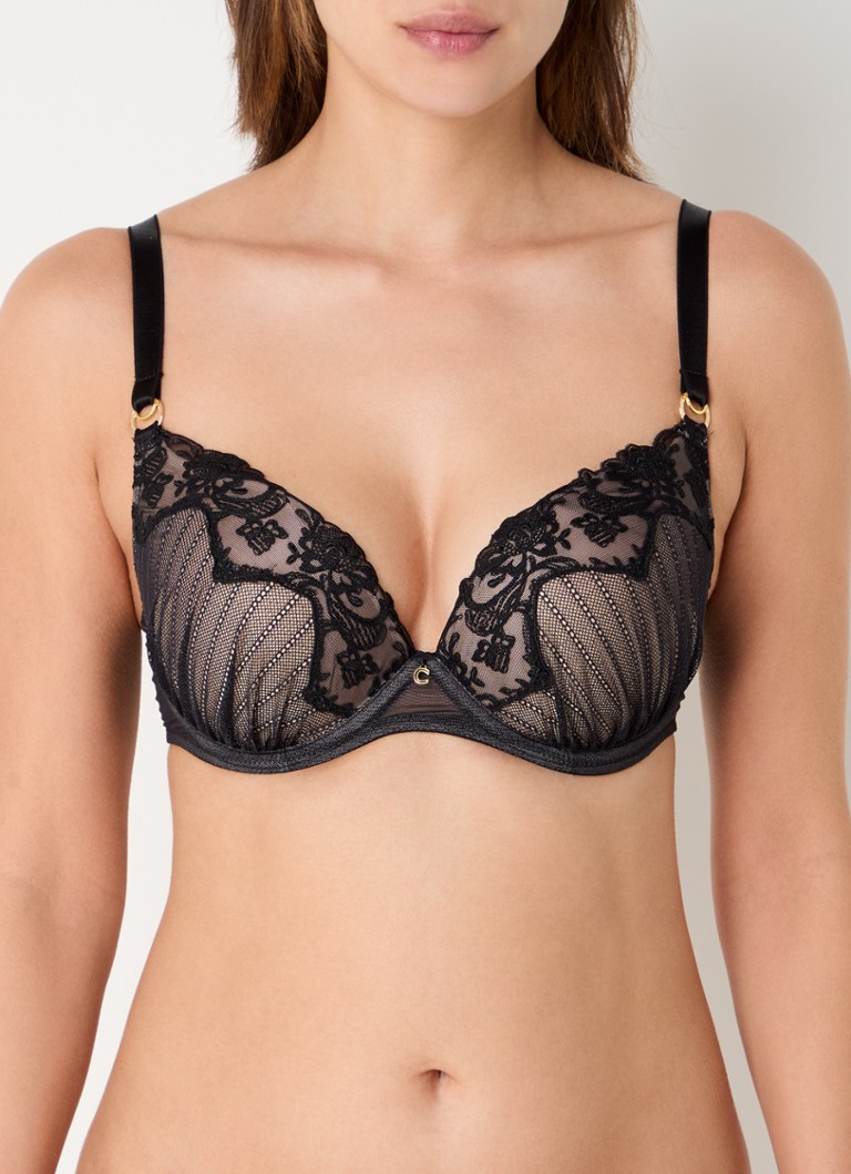 Chantelle Cabaret Sauvage push-up bra with mesh and lace
