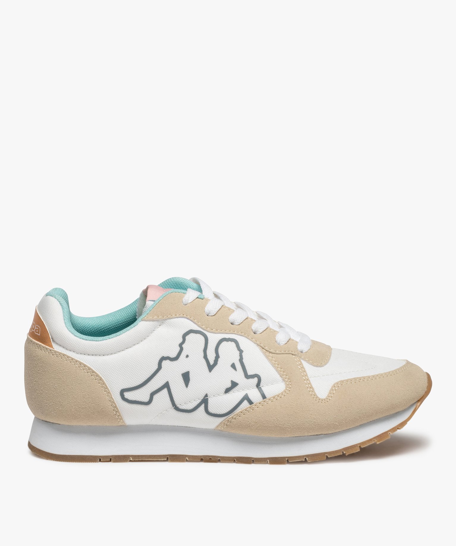 Baskets femme multi-matières – Kappa Electraw blanc | GEMO