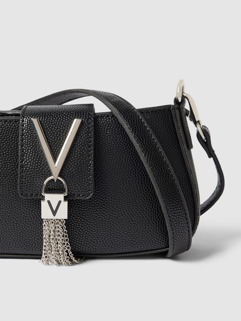 Handtasche mit Label-Details Modell 'DIVINA' in schwarz