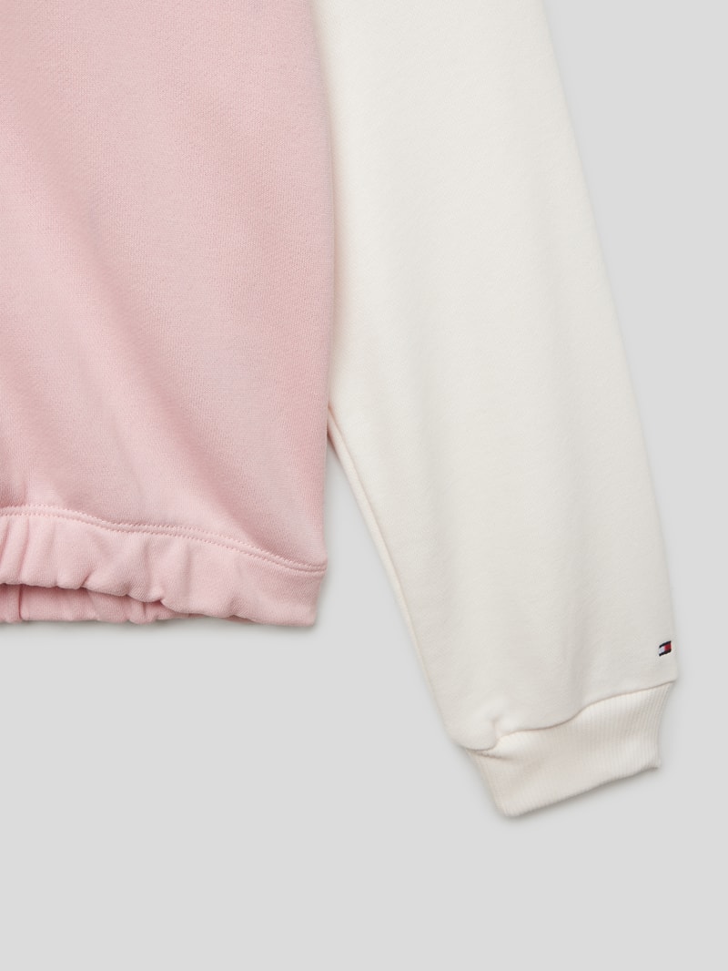 Sweatshirt mit Label-Stitching Modell 'Icon' in hellrosa