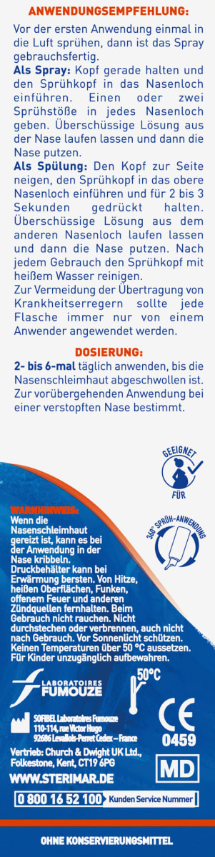 Nasenspray & Spülung 2in1, verstopfte Nase, 50 ml