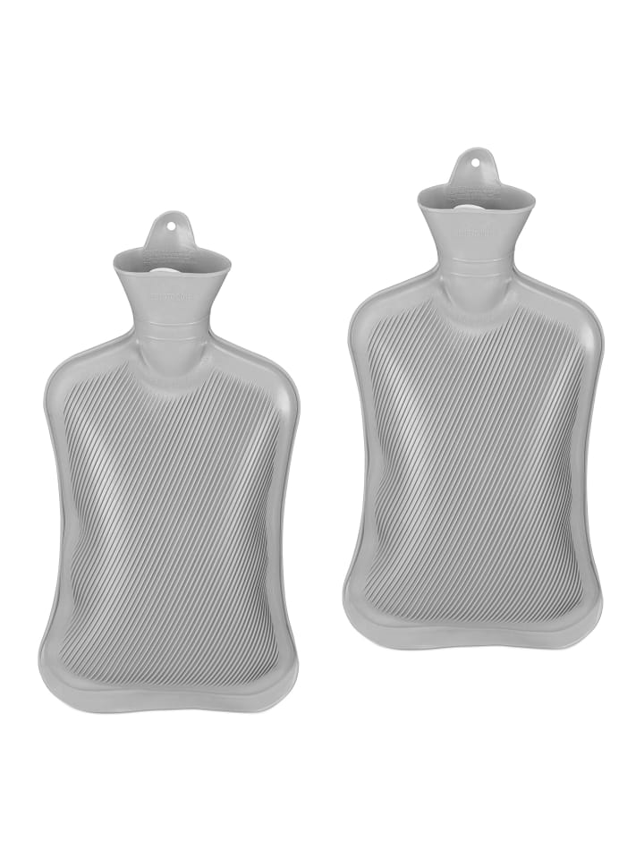 relaxdays 2x Wärmflasche in Grau günstig kaufen onesize