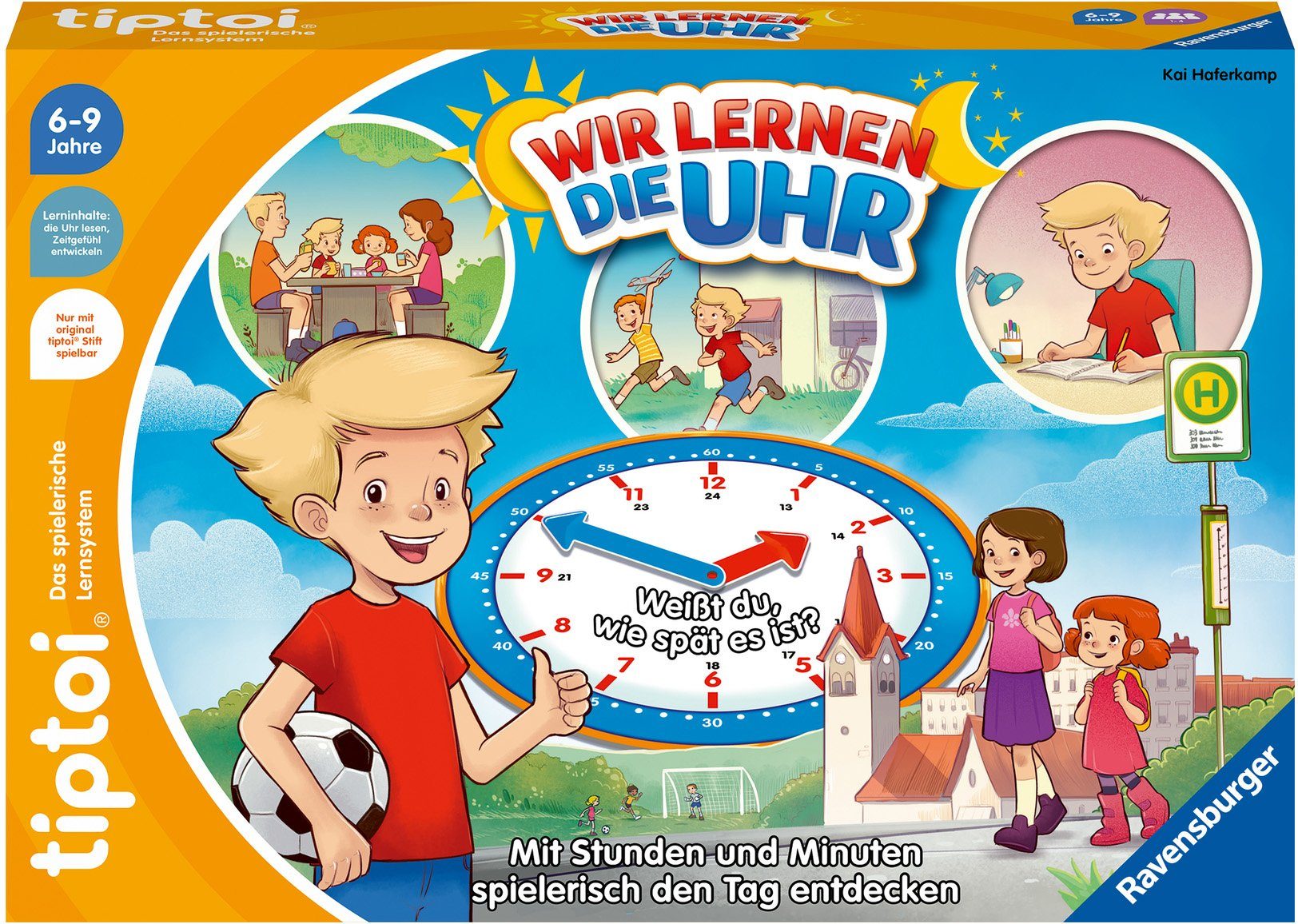 Ravensburger Spiel, tiptoi® Wir lernen die Uhr, Made in Europe, FSC® - schützt Wald - weltweit