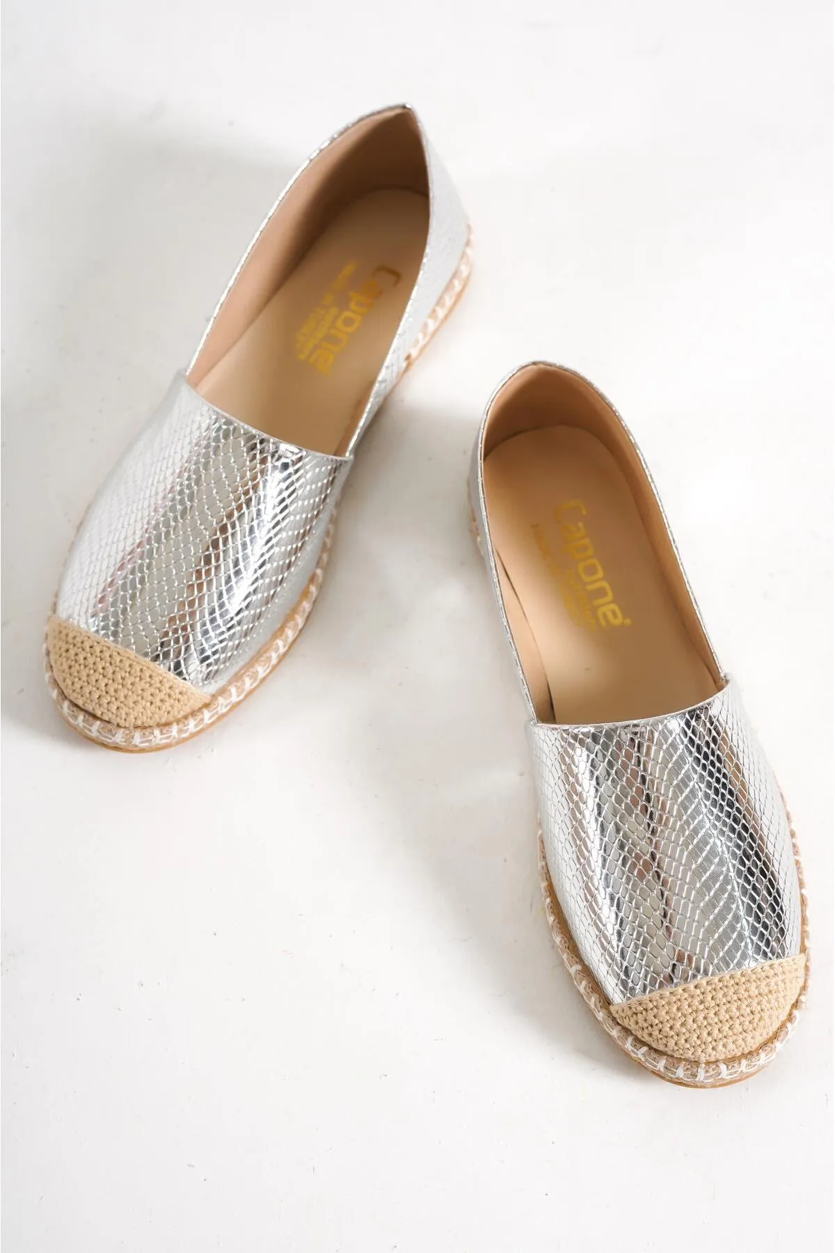 Capone Outfitters  Capone Silver Damen-Espadrille