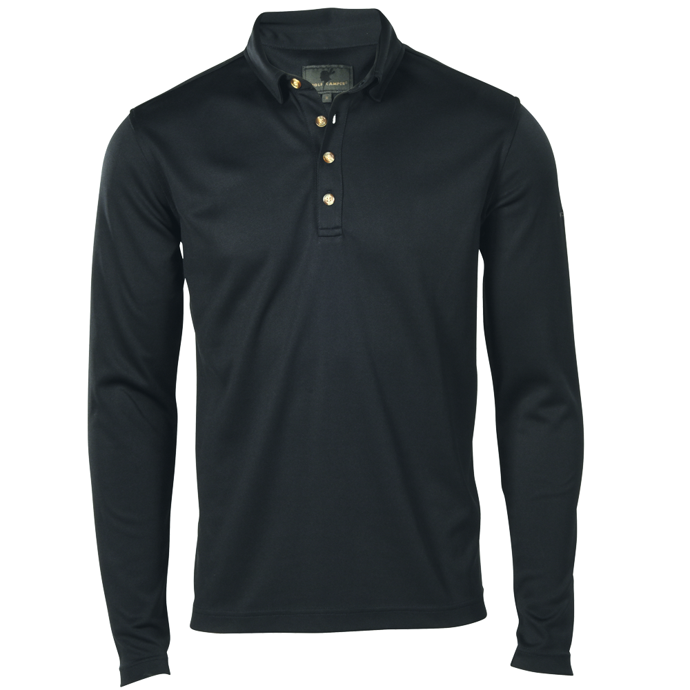 Wolf Camper Zambia Herren Langarm-Poloshirt