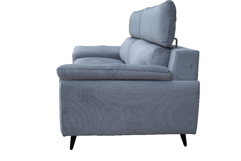 Happy Home Sofaset 2tlg. Couchgarnitur 3-2-Sitzer HSP110-GRA Samtstoff grau