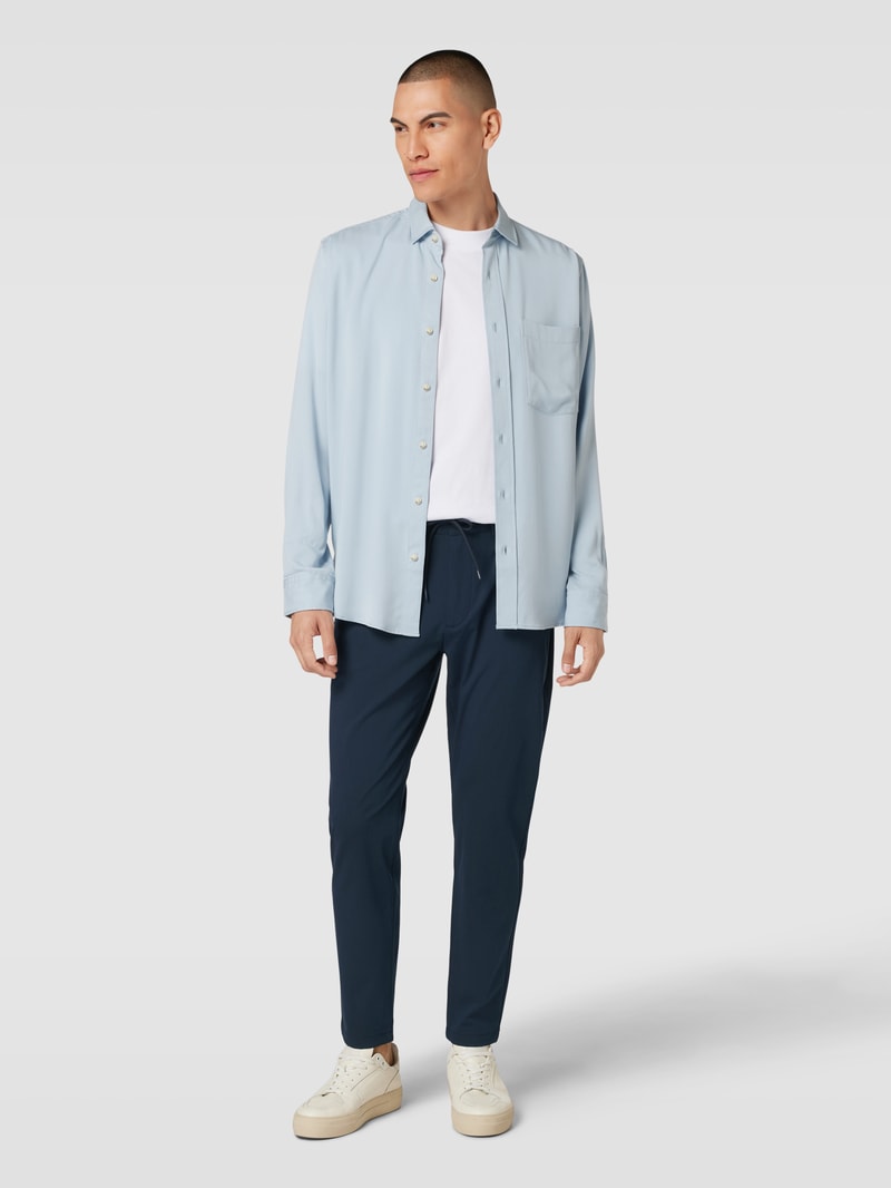Stoffhose mit Tunnelzug in blau