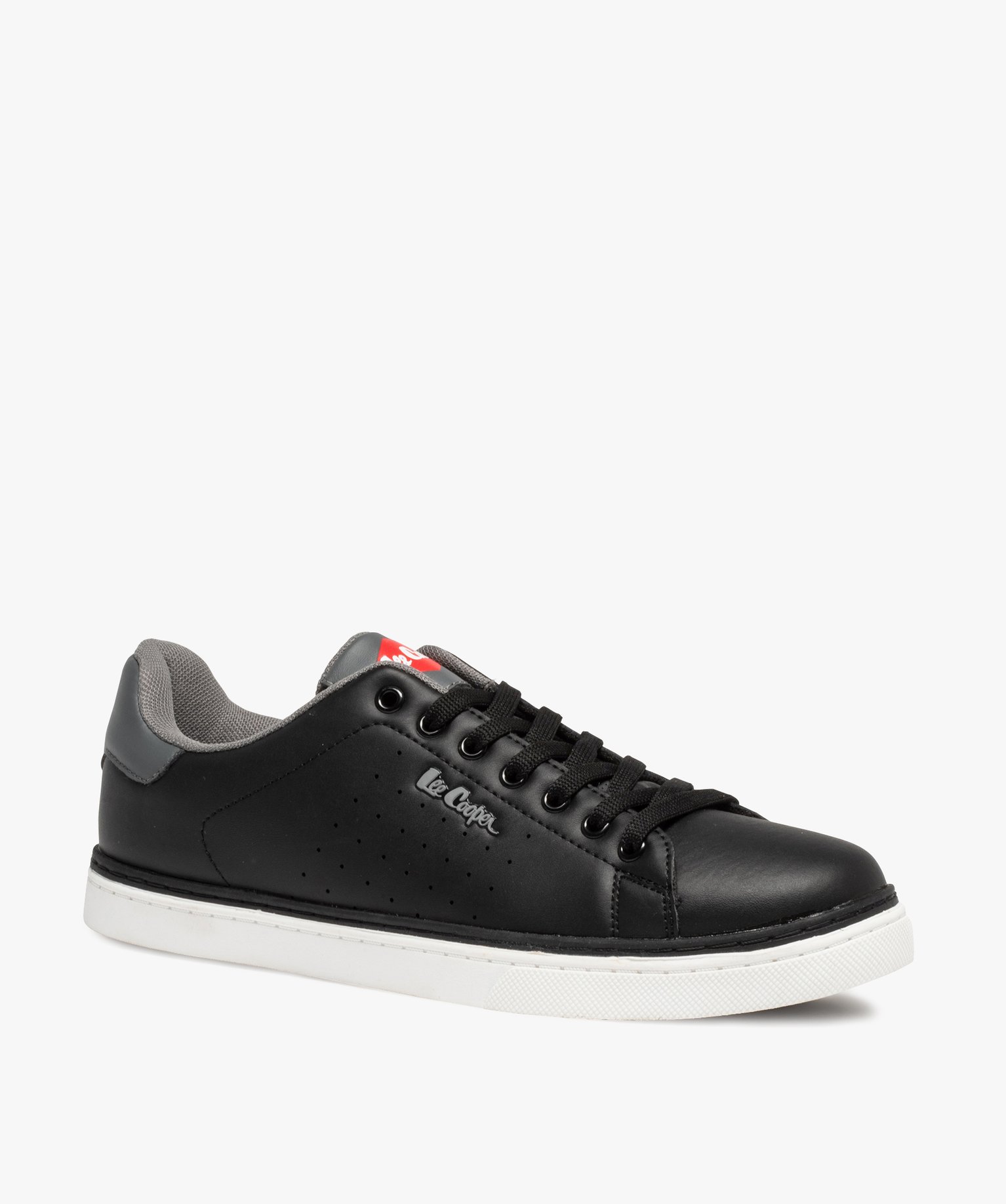Baskets homme tige basse unie à lacets – Lee Cooper Smart noir | GEMO