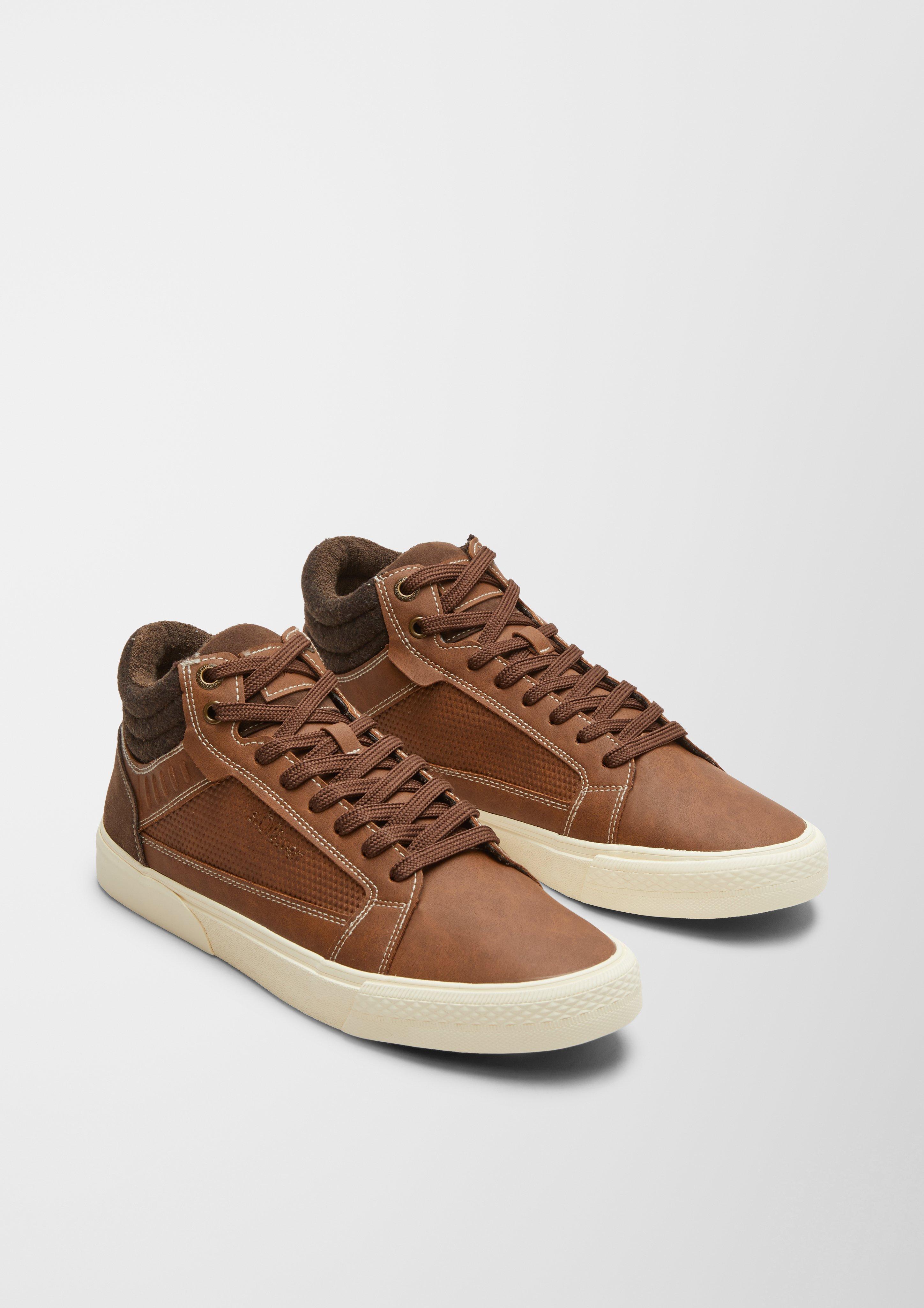 High Sneaker im Materialmix  6006436-300