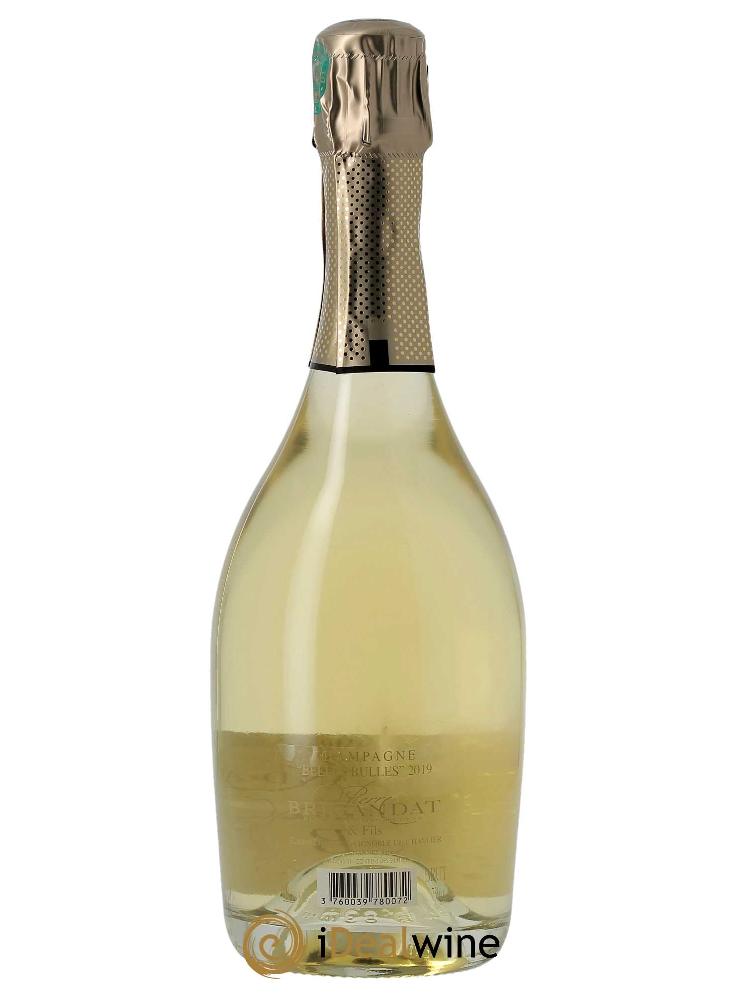 Belles Bulles Blanc de Blancs Brigandat  2019 - Lot de 1 Bouteille