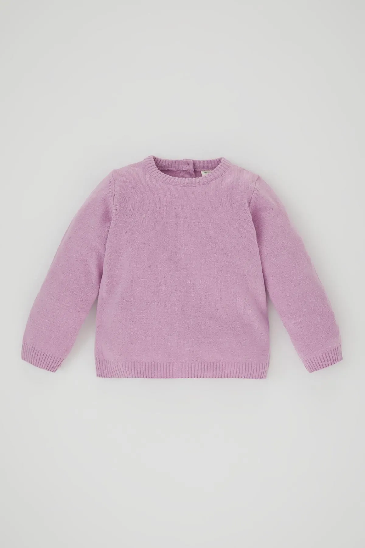 DeFacto  Baby-Mädchen-Pullover mit normaler Passform und Rundhalsausschnitt
