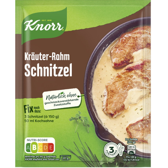 Knorr Fix für Kräuter-Rahmschnitzel 47G