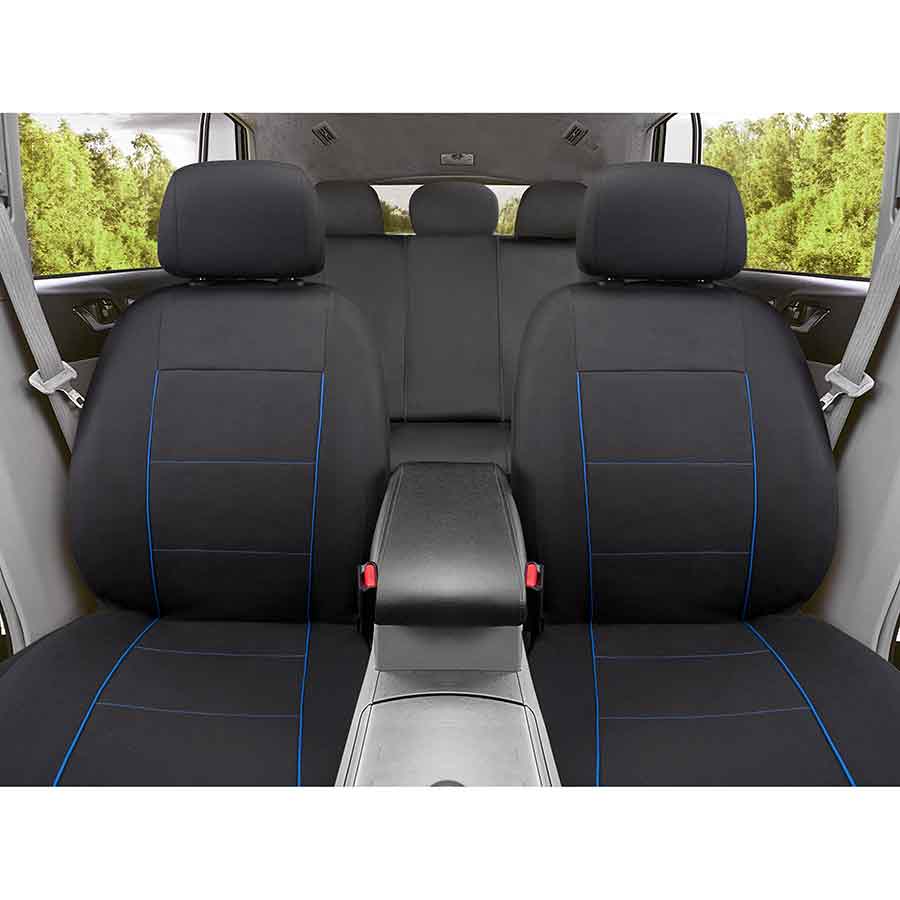 Sitzbezug Universal Budget schwarz-blau, 9-teiliges Komplettset - ATU