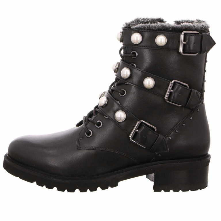 SPM Stiefeletten schwarz Pearlfur Ankle Boot