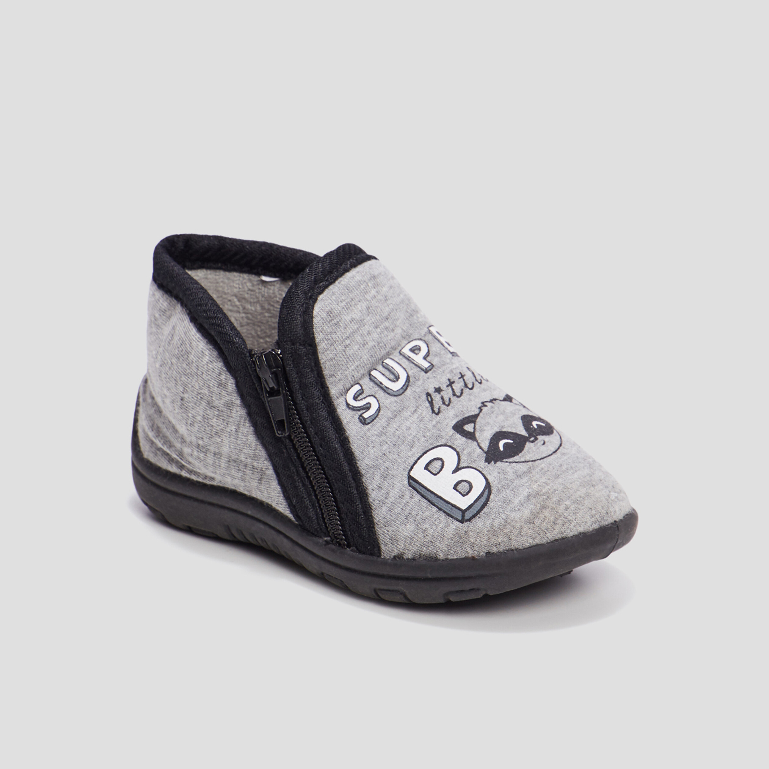 Chaussons bottillons gris bébé garçon | La Halle