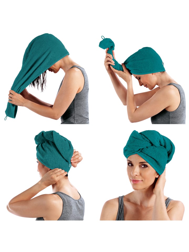 Erwin Müller Frottier Turban 2er-Pack in petrol günstig kaufen onesize