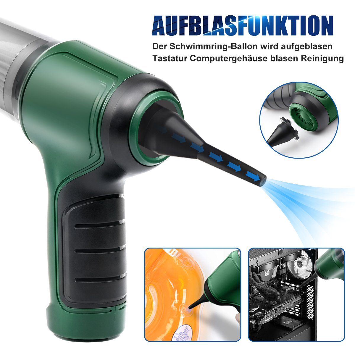 7Magic Akku-Handstaubsauger Kabelloser Handstaubsauger, 9000PA Mini Handstaubsauger Akku Stark, 120 W, beutellos, 4000mah 120W Autostaubsauger Wiederaufladbar, mit HEPA Filter