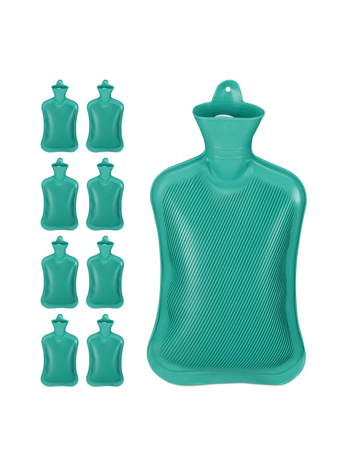 relaxdays 9x Wärmflasche in Türkis günstig kaufen onesize