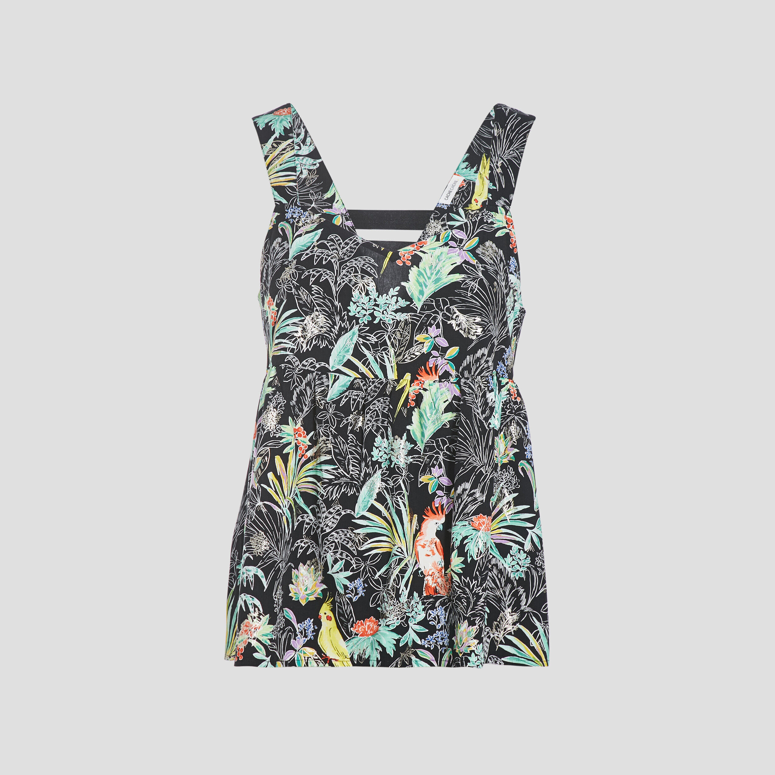 Blouse bretelles larges noir femme | Cache Cache