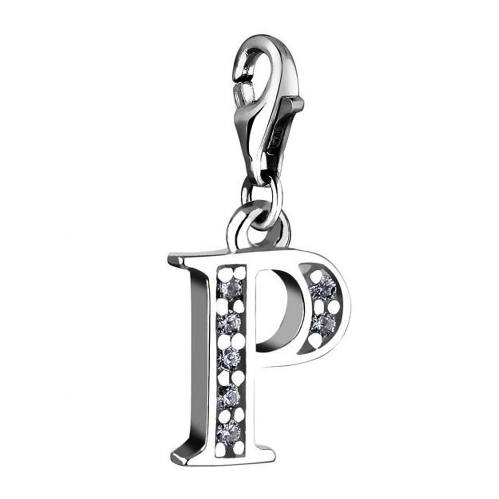 Nenalina Nenalina Amulette Charm lettre Pendentif individuel et personnalisé en argent 925 Pendentif