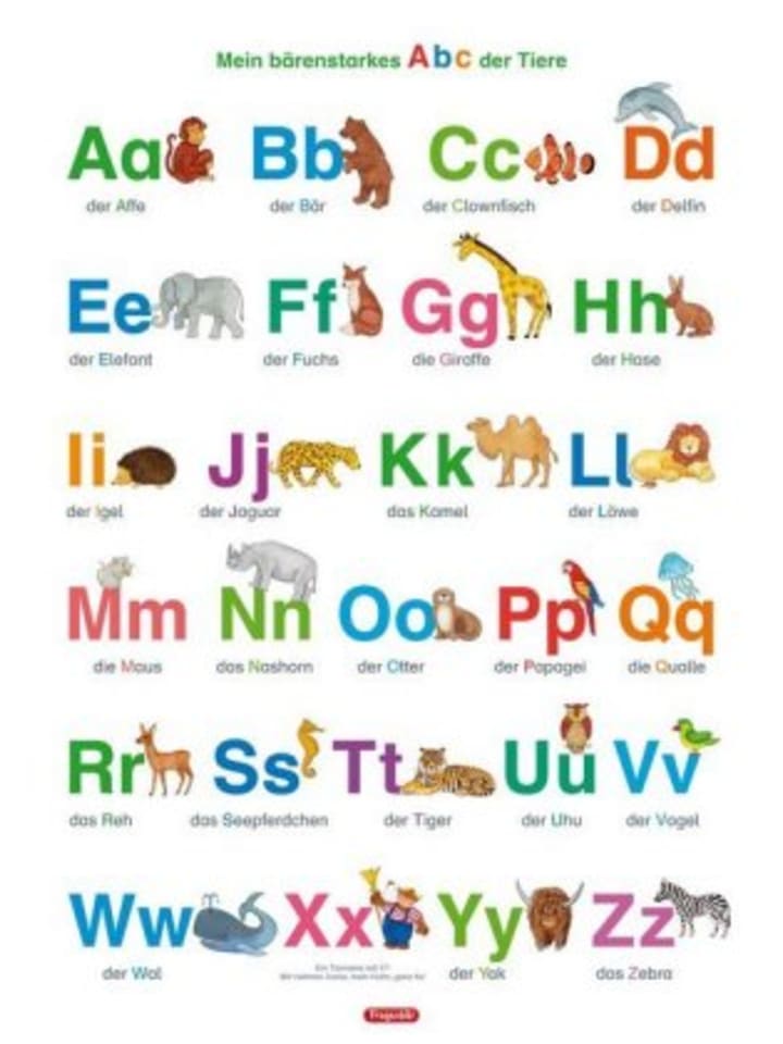 Spielend Lernen Nonbook - Fragenbär-Lernposter: Mein bärenstarkes Abc der Tiere (in d günstig kaufen onesize
