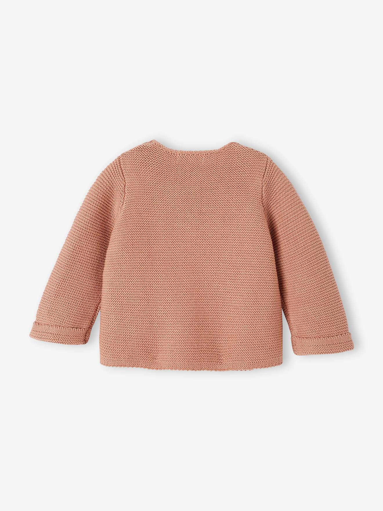 Cardigan en coton bébé fine jauge BASICS cappuccino