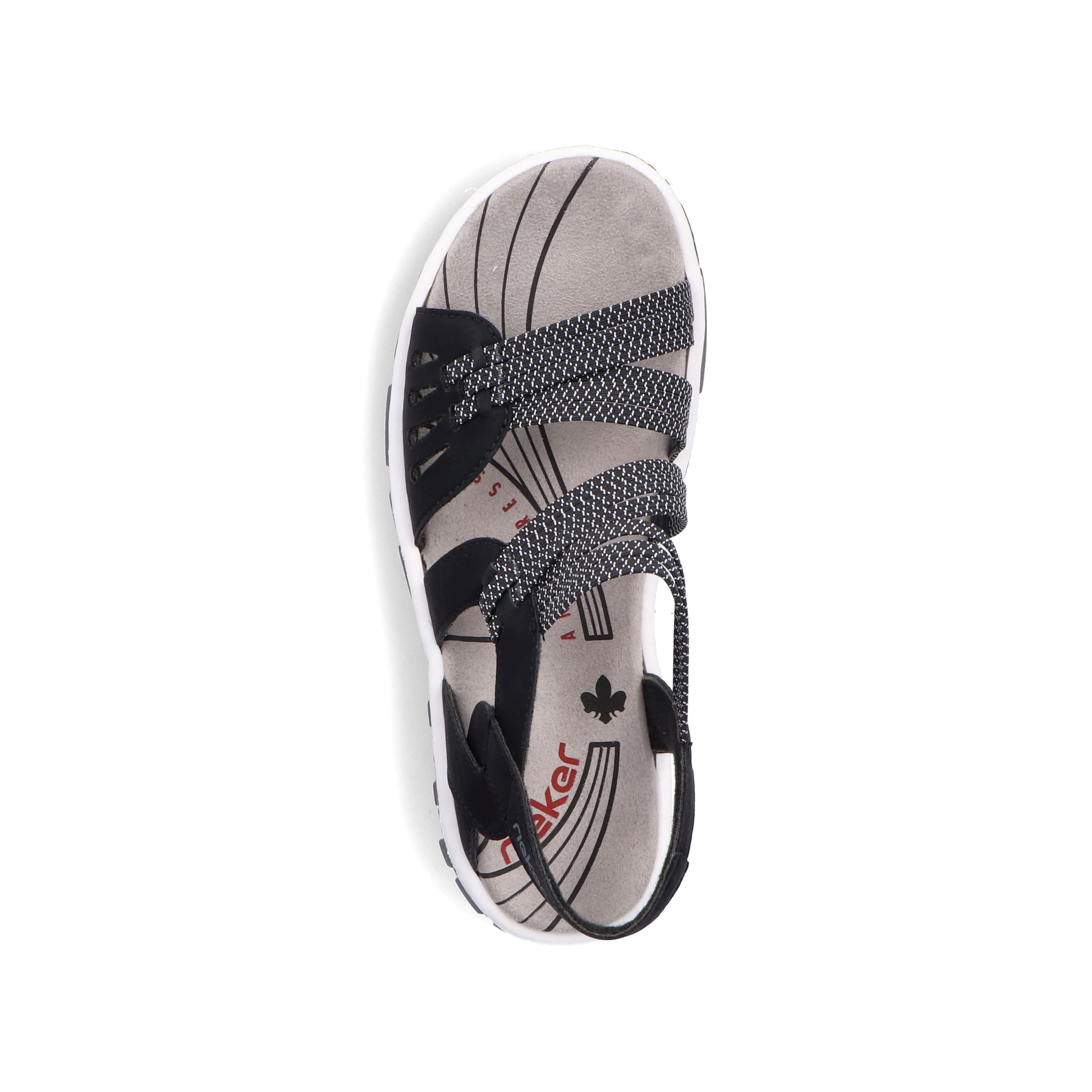 Rieker Damen Trekkingsandalen asphaltschwarz