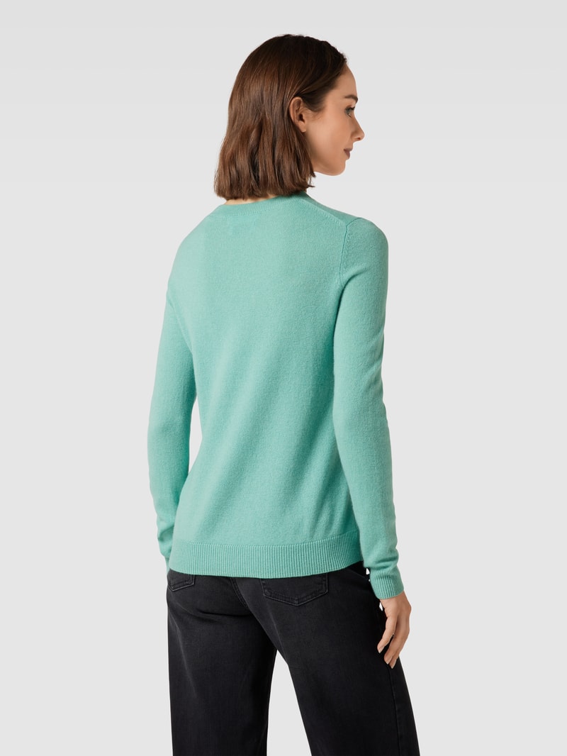 Kaschmirpullover in melierter Optik in schilf