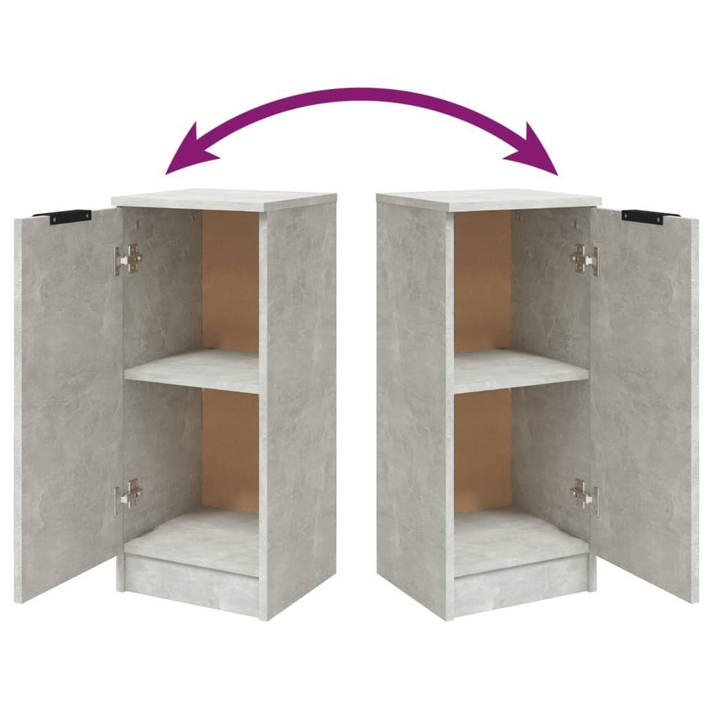 vidaXL Anrichte Sideboards 2 Stk Betongrau 30x30x70 cm Holzwerkstoff