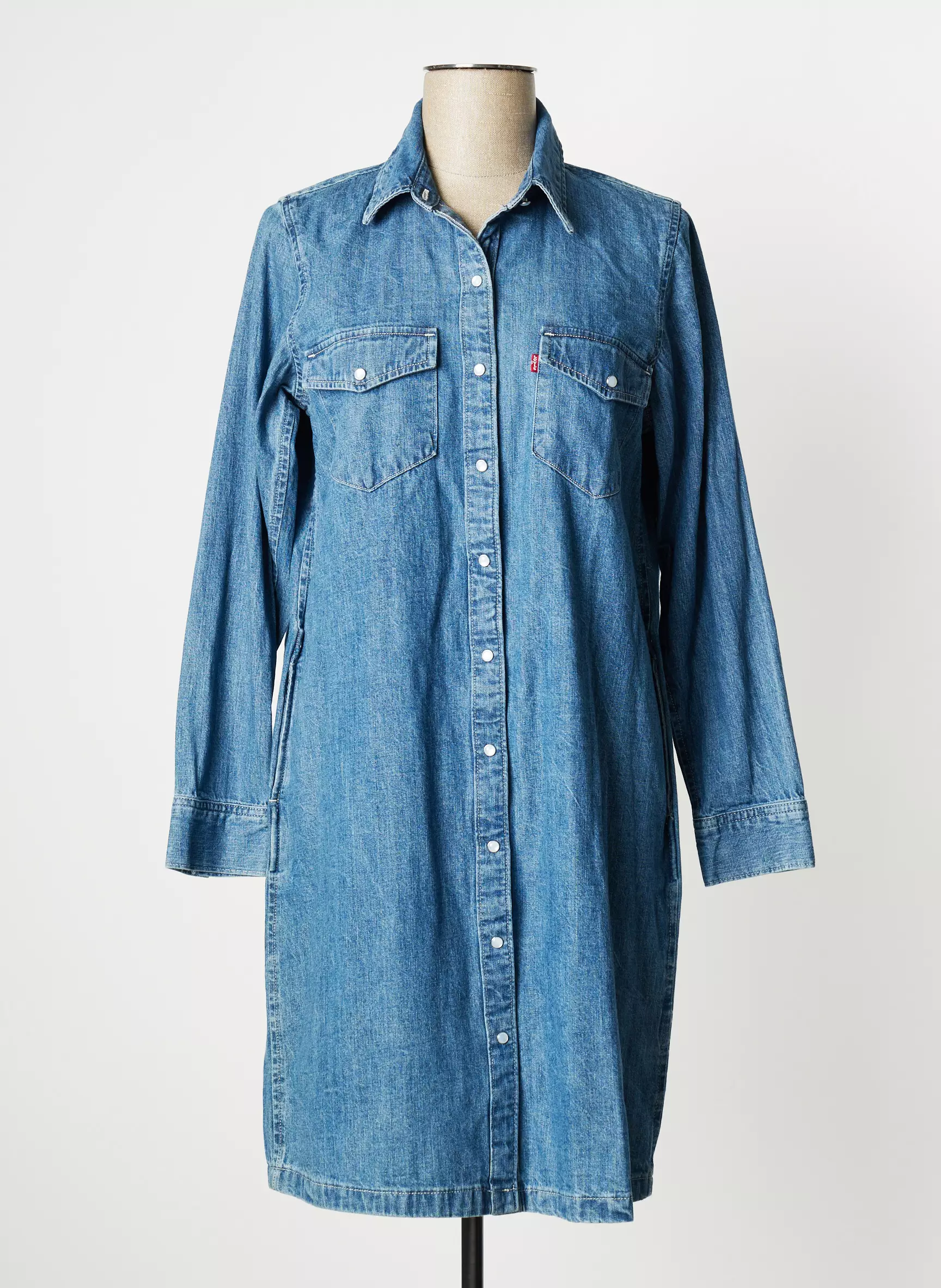 Levis Robes Mi Longues Femme couleur bleu